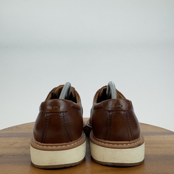 Mens Nordstrom Rack Eugene Derby Brown Leather Formal Comfort Shoes Size 7 M GUC - Picture 7 of 10